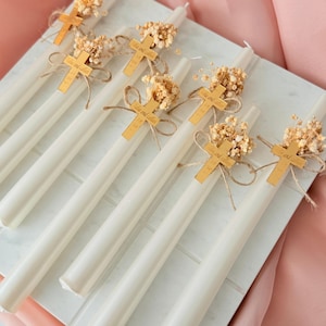 personalized christening candle in bulk, Taper Candle Baptism Gift, First Communion Candle Keepsake, Custom Unity Candle, Ceremony Candle