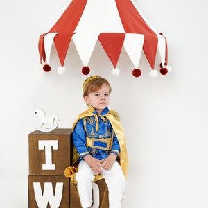 Royal blue baby boy prince suit, set of 5 toddler prince costume, first birthday prince outfit, king baby boy outfit