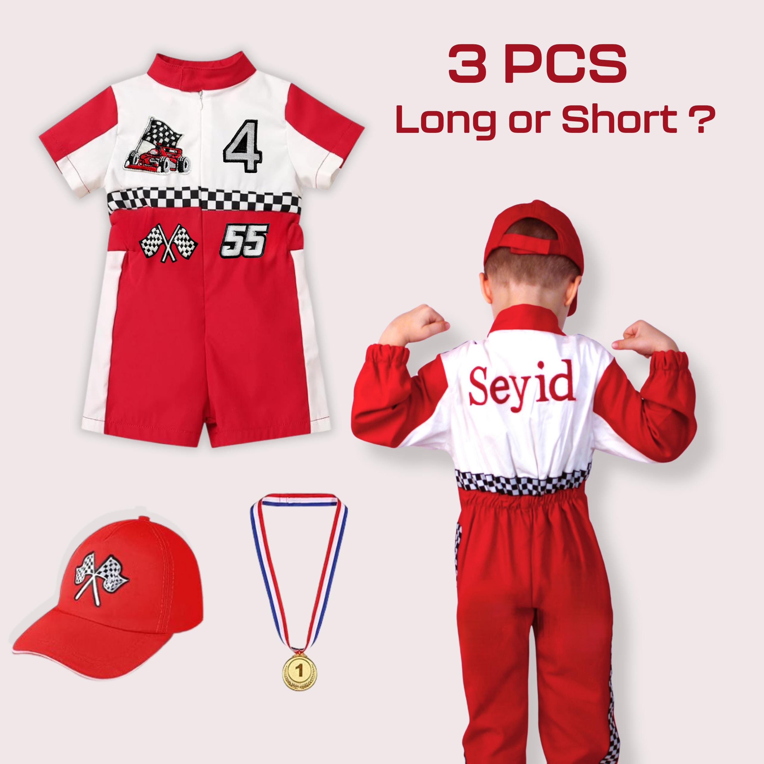 Fast one birthday suit, red - white kids racing jumpsuit, fast one birthday suit,race car birthday toddler costume, F1 racing short jumpsuit
