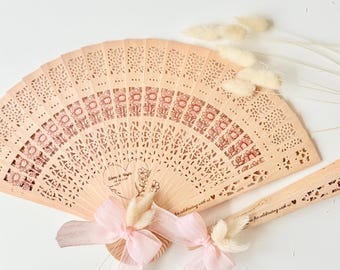 Baby Shower Fan Favor in Bulk Baby Shower Party Favor Rustic Wedding Favors Fan Personalized Birthday Gift Baby in Bloom Favor Wood Hand Fan