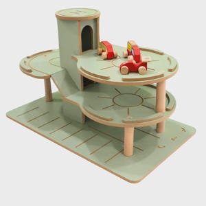 Montessori Toy Car Storage, Toy Car Parking Garage, Baby Boys Car Garage, Toy Garage Car Ramp, Toddler Birthday Gift, Personalized Toys