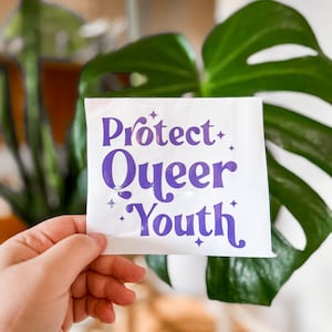 LGBTQIA+ Youth Support Vinyl Decal | Car & Tumbler Sticker | Pride Month Human Rights