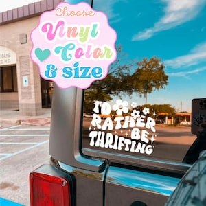 Waterproof Vinyl Thrifting Sticker: Car, Laptop, Water Bottle Decal - Funny Secondhand Shop Gift