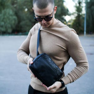 Fanny Pack – Mens Belt Bag, Cross Body Sling, Custom Waist Pack, Shoulder Bag for Men, Travel Bag, Gift for Him, Stylish Look
