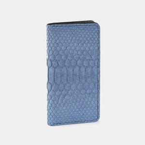 Cartera de pitón: Cartera de piel única para mujer, ideal como regalo, cartera minimalista grabada, cartera personalizada para mujer, cartera personalizada para hombre.