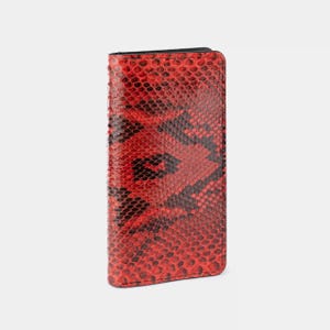 Cartera de piel de serpiente: cartera personalizada, cartera de piel de pitón para mujer, cartera minimalista para mujer, cartera grabada, cartera personalizada para hombre.