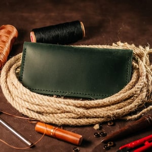 Handgefertigte Clutch Geldbörse - Einfache Leder Geldbörse Damen, einzigartige Mini Tasche mit Brieftaschen-Muster, Geschenk für Sie, individuelle Brieftasche Männer Option