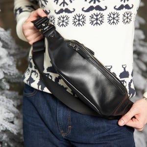 Leder Gürteltasche - Fanny Pack Herren, Gürteltasche, Sling Bag, Cross Body Bag, Schultertasche, große Fanny Pack, Custom Fanny Packs, Geschenk