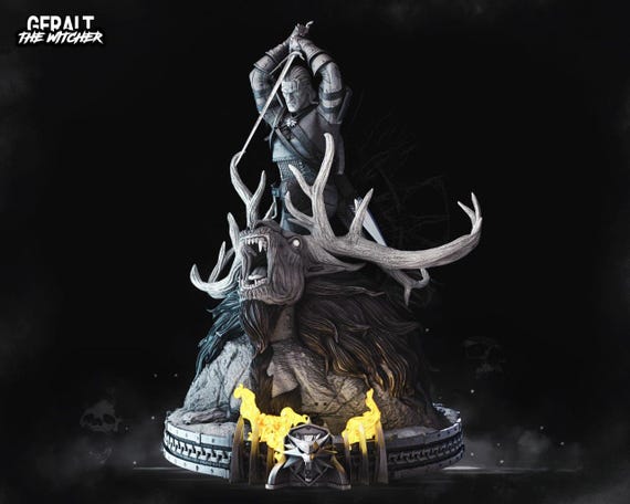 Geralt of Rivia STL File: Witcher 3D Printing Model