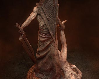 Triangle Helmet Executioner – Horror 3D Model STL | Dark Monster Statue | Pre-supported Resin Print Figurine