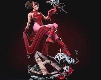 Vorunterstützte Scarlet Witch STL-Datei für den 3D-Druck - Wanda Maximoff Avengers Statue Model
