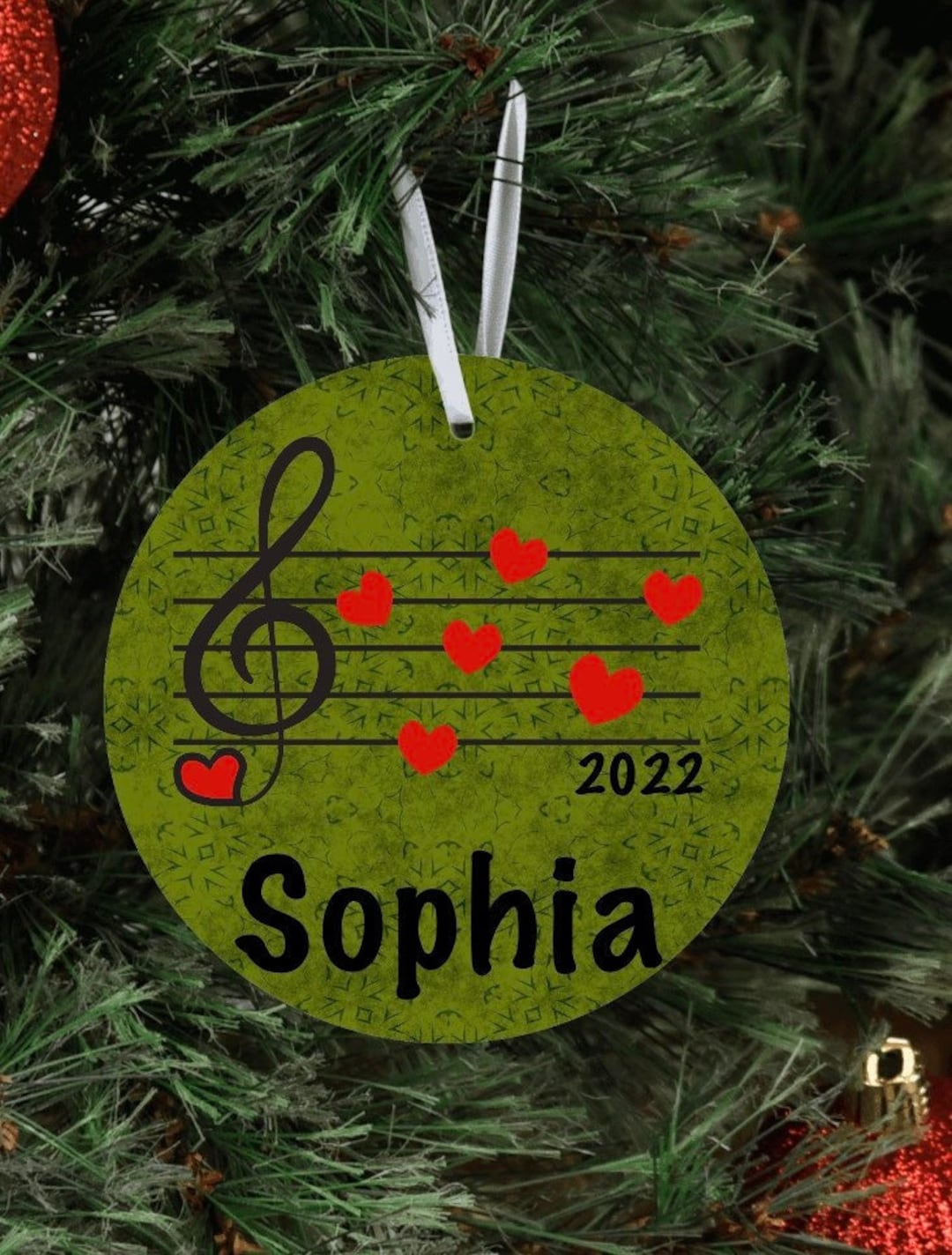 Personalized Music Christmas Ornament, Band Ornament, Choir Christmas