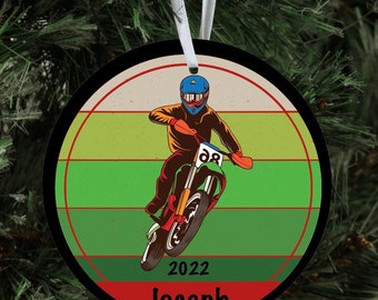 Motorcross ornament, personalized dirt bike ornament, personalized Motocross Christmas ornament, Personalized boys ornament
