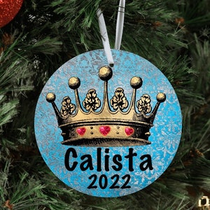 Personalized crown Christmas ornament, princess Christmas ornament, queen Christmas ornaments, personalized Christmas ornament, babys 1st