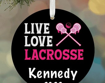 Lacrosse Ornaments | Gift For Lacrosse Player | Girls Lacrosse Gift | Lacrosse Christmas Ornament | Lacrosse | Personalized, Mens Lacrosse