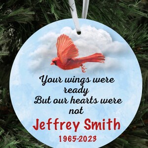 Cardinal Sympathy Ornament | Cardinal Memorial Christmas Ornament | Memorial Gift | Always With You | Cardinal Ornament I cardinal ornament