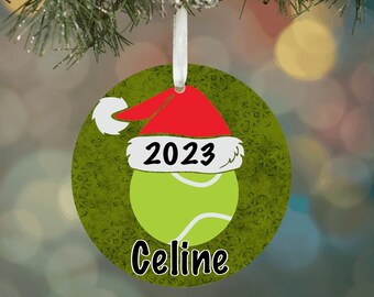 Tennis Christmas Ornament | Tennis Player Ornament | Tennis Coach Gift | Tennis Player | Tennis Ball  | Tennis Team | Tennis Gift