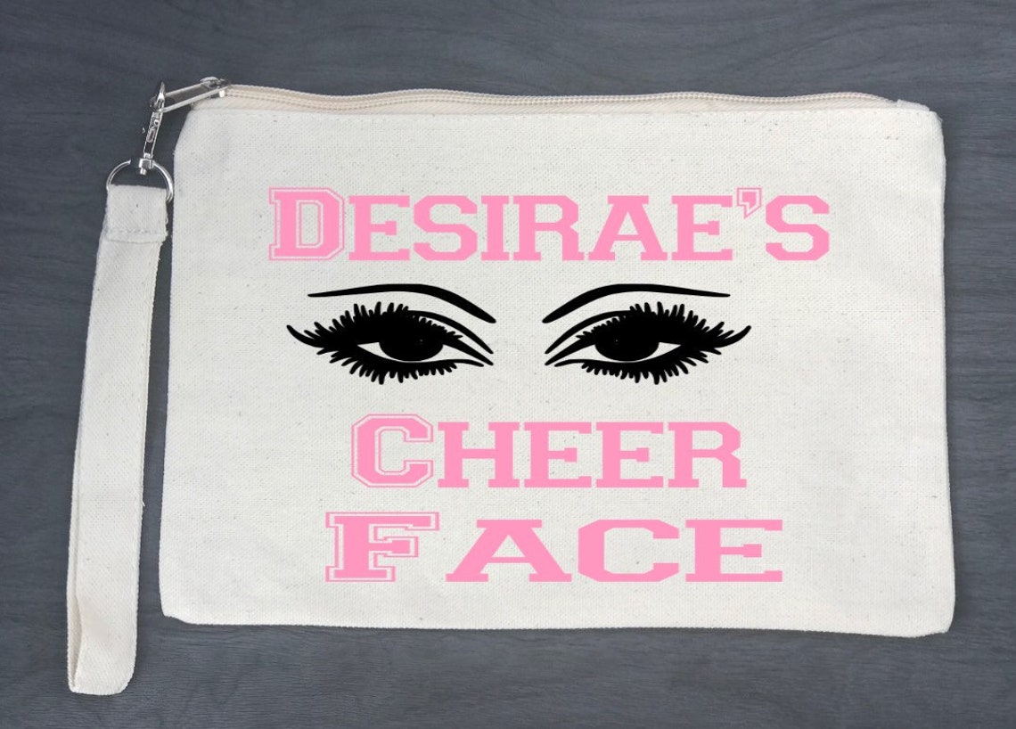 Cheer face makeup bag Etsy