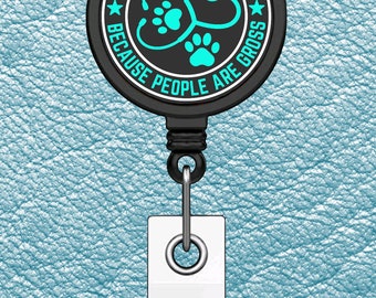 Vet tech badge reel, personalized vet technician badge holder, vet tech gift, vet tech week, funny vet tech badge holder, funny vet badg