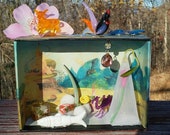 Hieronymus Bosch, The Garden of Earthly Delights, Bookshelf Diorama, Folk Art, Diorama, Surrealism, Home Decor, Gift