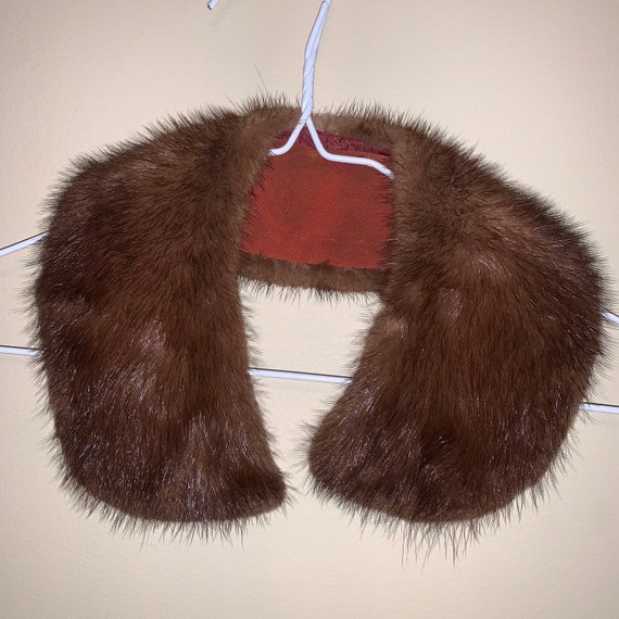 Mink Fur Collar Stole - Vintage Stole, 1940s Style