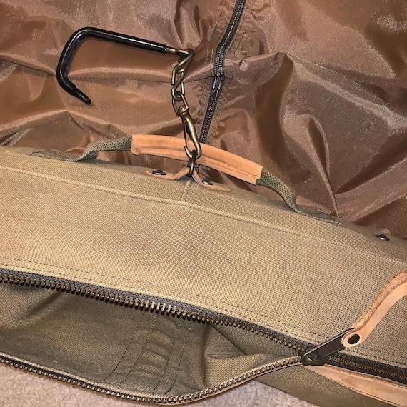 Leather And Canvas Garment Bag For, Canvas Garment Bag