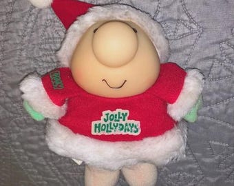 Christmas Ziggy Santa Clause Stuffed Plushie Toy Jolly Hollydays RARE Home Decor Gift