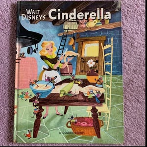 Cinderella Book 1981 Disney by Golden Book Press, Copyright 1950 Vintage