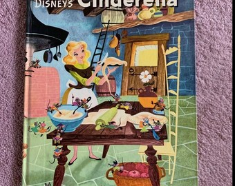 Cinderella Book 1981 Disney by Golden Book Press, Copyright 1950 Vintage