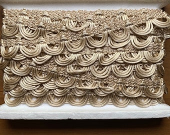 Vintage Trim for Clothing or Furniture, Champagne Colored
