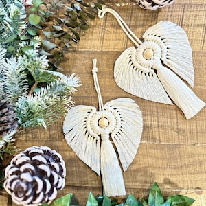 Handmade Macrame Angel Set | Ornament | Wall Hanging | Decor