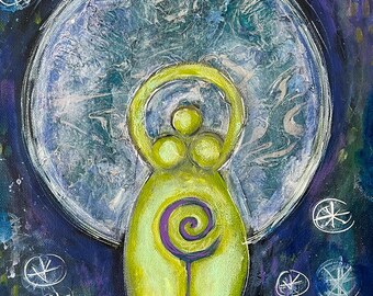 Spiral Goddess, 12x16"