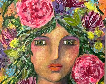 033/100 Paintings for Sale - Goddess Flora, 12x24"