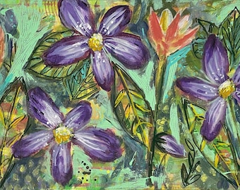 Sweet Violets, 12x24"