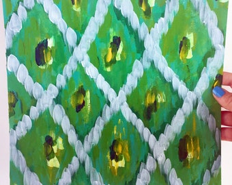 044/100 Paintings for Sale - Green Obsession, iKat, 12x12"