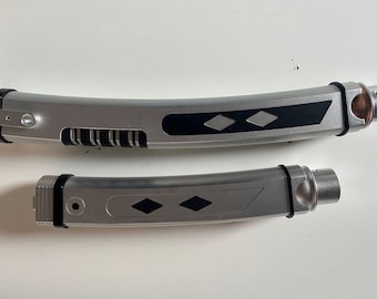 Ahsoka lightsabers - Premium Xeno3 (Neopixel) without blades. Lightsaber, Metal, Ahsoka, Star wars, Neopixel