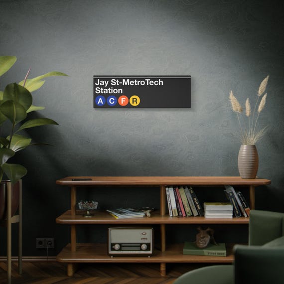 Jay St Metrotech Station Subway Sign - Matte Canvas 12