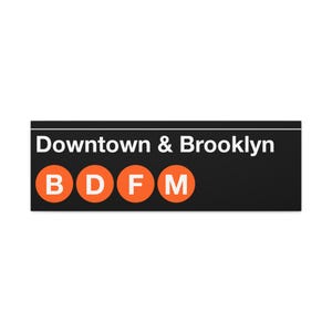 Interior Design 36 x 92 cm Subway Station Subway Schild, New York Print, NYC Art