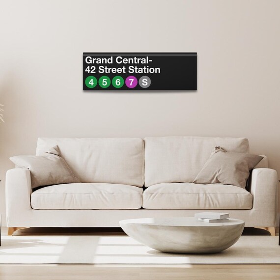 Grand Central-42 Street Station Subway Sign - Matte Canvas New