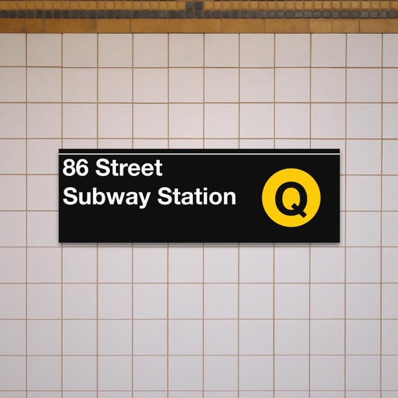 86 Street Subway Station Sign - Q Train, 12