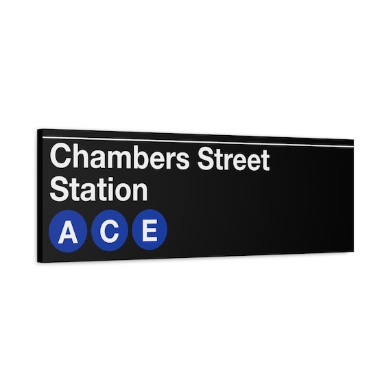 Chambers Street Station Subway Sign - A/C/E Train, 12