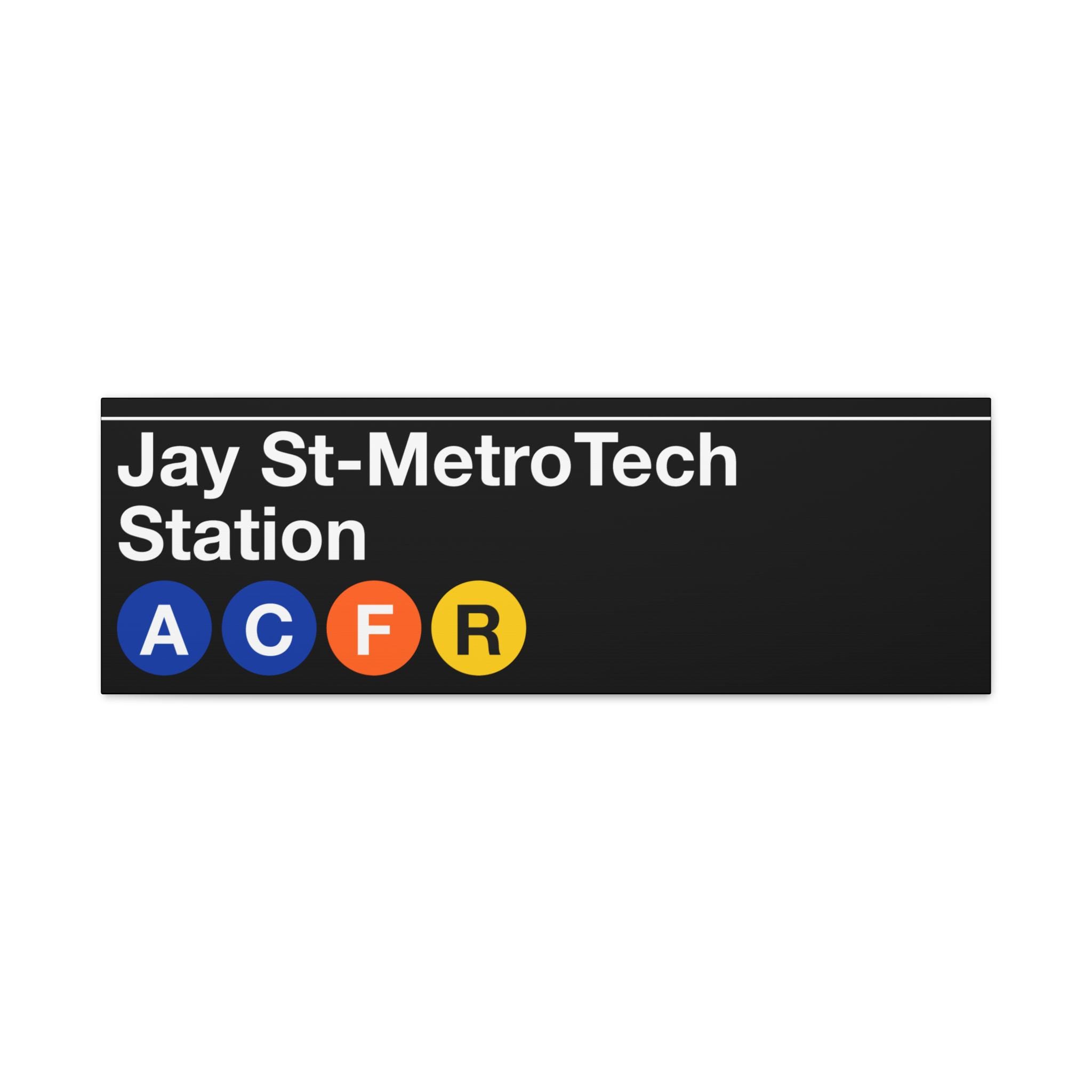 Jay St Metrotech Station Subway Sign - Matte Canvas 12