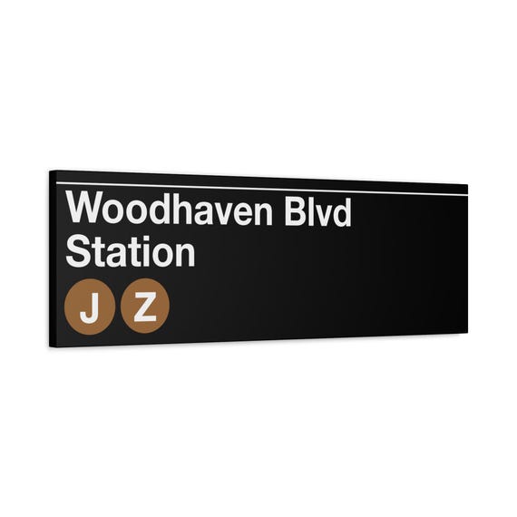Woodhaven Blvd Station Subway Sign - J/Z Train, 12