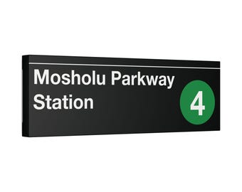 Mosholu Parkway Station 4 train | Canvas Subway Entrance Sign | NYC Wall Art