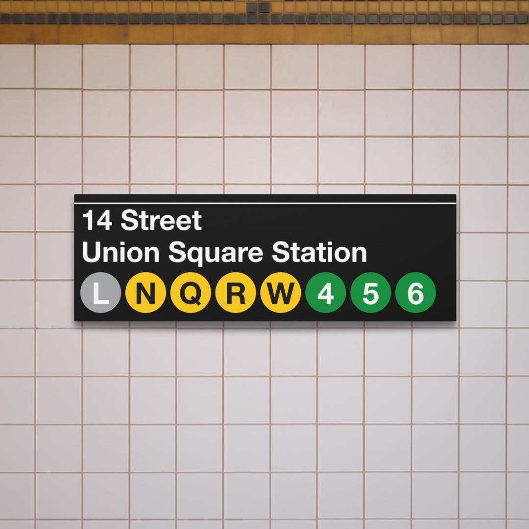 14 Street Union Square Station Subway Sign - 12