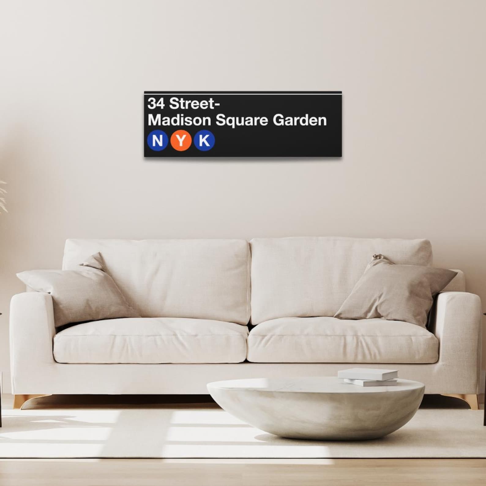 New York Knicks Madison Square Garden Subway Station Sign | Matte ...