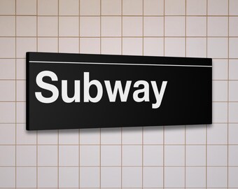 New York Subway Station Subway Sign - 12"x36" Matte Canvas Art Piece, 1/2/3 Train, New York Subway Poster, NYC Wall Art, NYC Subway Decor