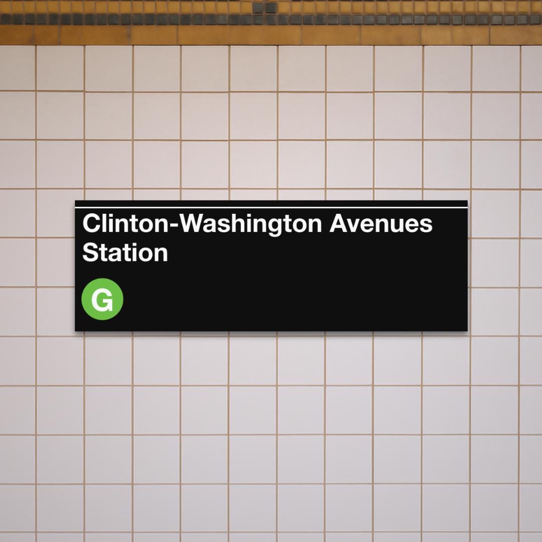 Clinton-washington Station Subway Sign - 12