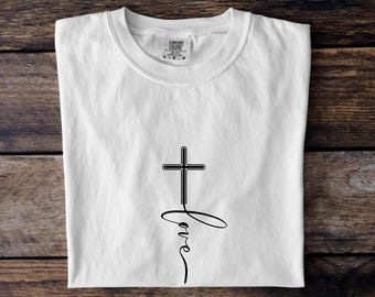 Jesus Cross Shirt | Faith Shirt | God Is Love Shirt | Love Shirt | Religious Gift | Gift for Baptism | God Shirt | Christian Shirt