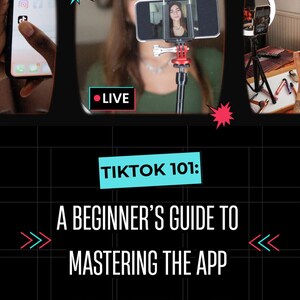 May include: A black and white graphic with the text "TikTok 101: A Beginner's Guide to Mastering the App" and the text "Your Journey Starts Here!"  The graphic also includes the text "Curated by Sisu Global Talent LTD".